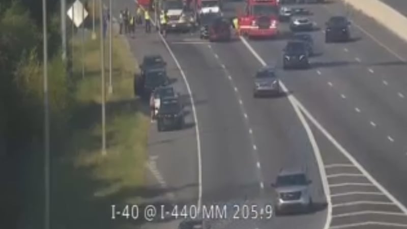 A multi-vehicle crash causes traffic backup in West Nashville on Thursday morning.